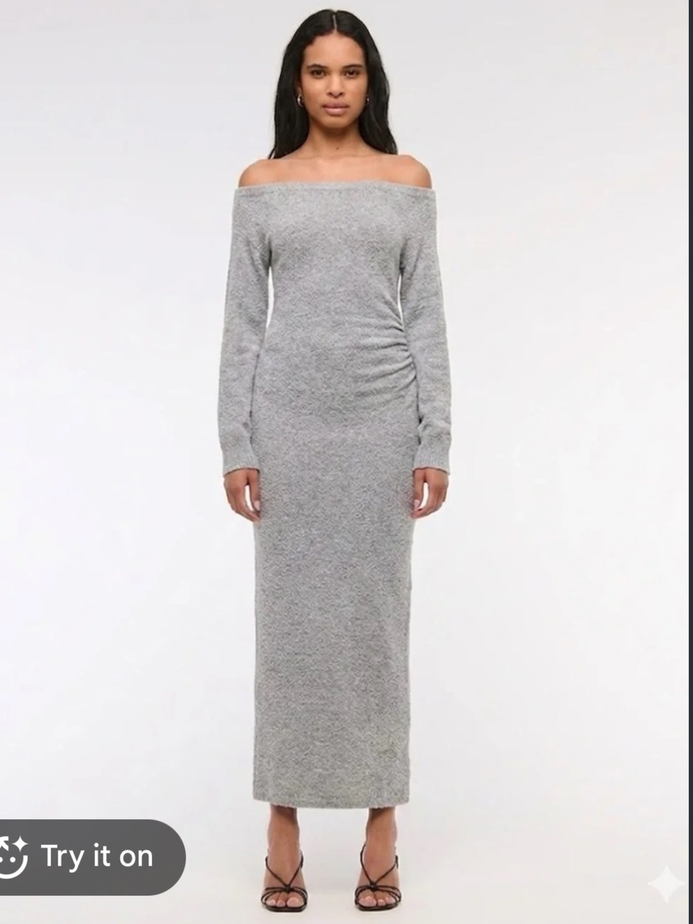 Abercrombie & Fitch Grey Long Sleeve Knit Dress